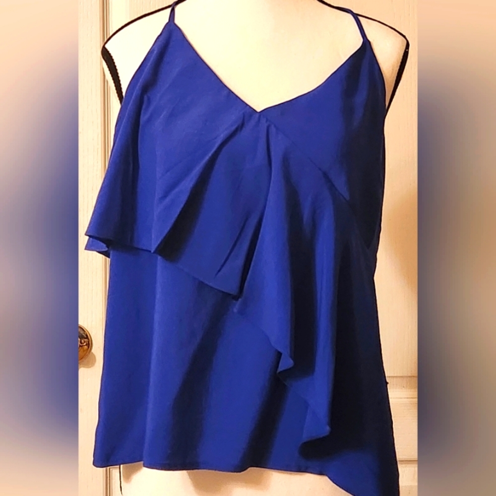 LOVESTITCH asymmetrical Cami sz med in Cobalt Blue
